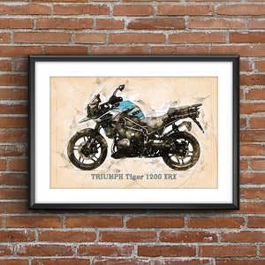 TRIUMPH Tiger 1200 XRX - 2020, art sketch poster [no frame]