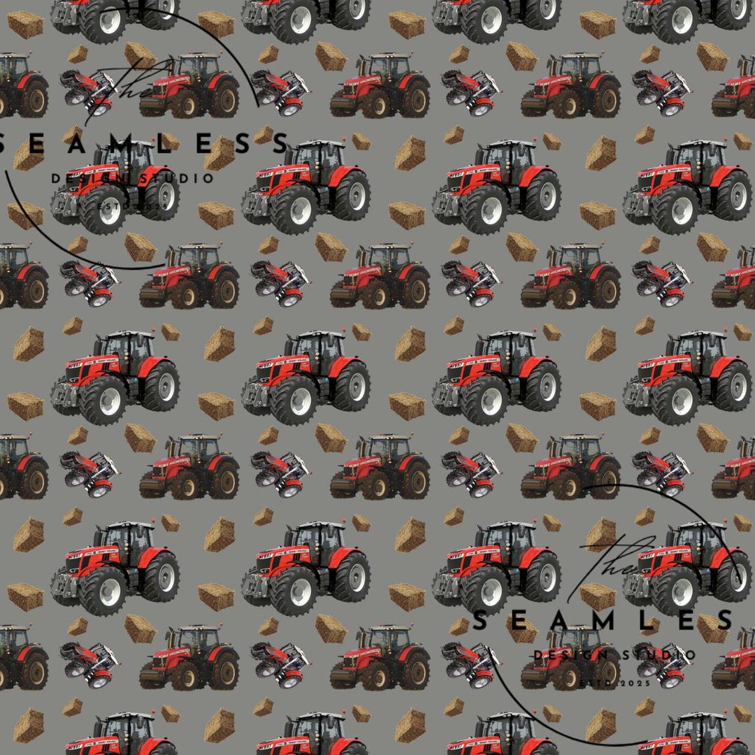 Massey Ferguson Tractor Seamless Pattern - Etsy