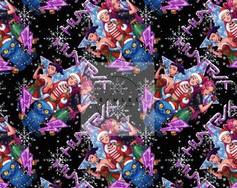 K pop, christmas, huntrix, demon hunter, seamless digital file