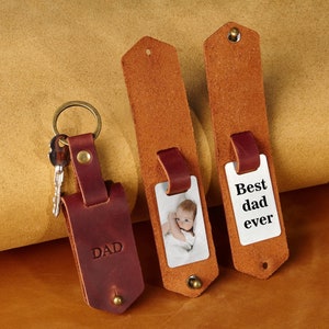 Newborn foto sleutelhanger cadeau, leren foto sleutelhanger cadeau, sonogram sleutelhanger, herencadeau, fotosleutelhanger, op maat gemaakt cadeau voor hem