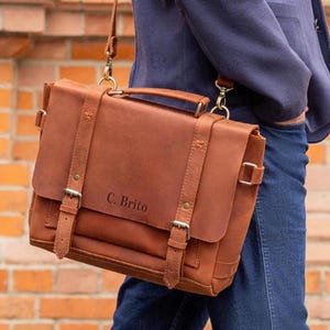 Sac besace en cuir pour homme, sacoche pour ordinateur portable en cuir pour homme, sacoche en cuir pour homme, porte-documents en cuir, sac à bandoulière en cuir pour lui