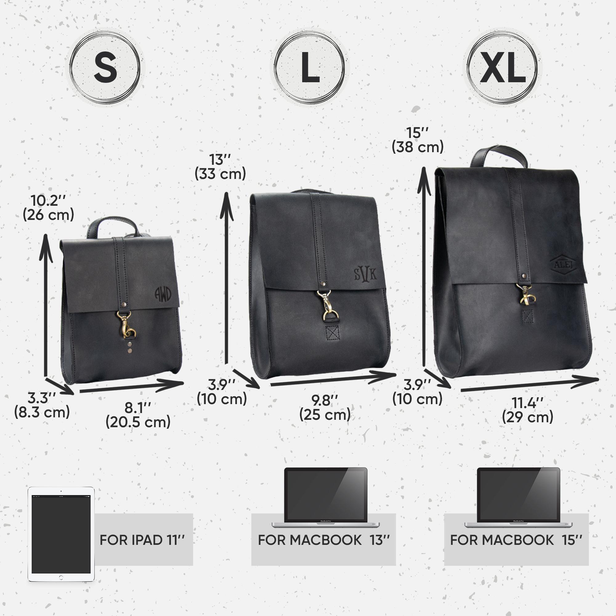 Custom Women Backpack for Work Personalized, Leather Laptop Bag ...