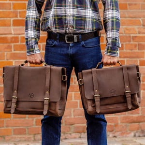 Besace en cuir, cartable en cuir pour homme, porte-documents personnalisé pour ordinateur portable, sac de travail monogramme, sac de bureau en cuir pour homme, mallette personnalisée pour ordinateur portable