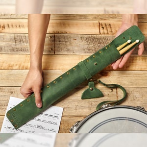 Drumstick accessory, Drumstick holder set, Custom drumstick bag, Drumstick case kit, Leather drumstick, Leather drum case, Gift for drummer
