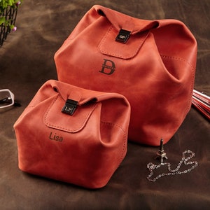 Damen Accessoire Geschenk, Kosmetik Reisetasche, Pinsel Organizer, Leder Kosmetiktasche, Hochzeitsgeschenk, Jubiläumsgeschenk