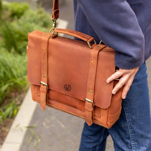 Cadeau personnalisé pour homme, porte-documents à monogramme, sac messager pour homme, sacoche pour ordinateur portable en cuir pour lui, cadeau d'anniversaire pour mari