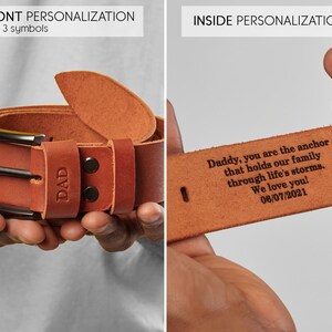 Mensgift, personalized leather belt for men, anniversary gift, custom wedding gift, groomsmen gift, custom birthday gift for him image 3