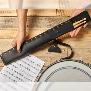 Drumstick case kit, mensgift, drumstick bag, Drumstick holder set, Leather drumstick, Drumstick case kit, Gift for drummer case