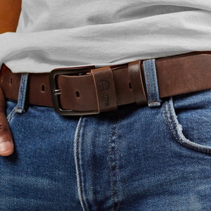 Personalized leather belt gift, mensgift, engraved belt for jeans, wedding gift, personalized men belt, husband anniversary gift image 8