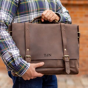 Porte-documents personnalisé, sac pour ordinateur portable pour homme, porte-documents en cuir pour lui, sac messager pour homme, sac de travail pour mari, cadeau en cuir pour lui