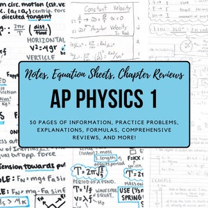 Notas de AP Physics 1, folhas de equações e revisões de capítulos