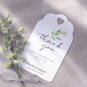 PRINTED Wedding Tags, Personalized Wedding Tag, Wedding Favors, Custom Gift Tag, Wedding Favor Tag, Personalized Tag, Thank You Tag. (T01W1)