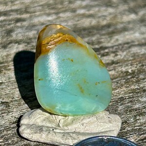 Opal Gemstone, Designer Opal Cabochon, Peruvian Blue Opal Cabochon, Blue Green Opal, Collector Blue Opal Cab, Perfect Pendant Size Opal 9ct