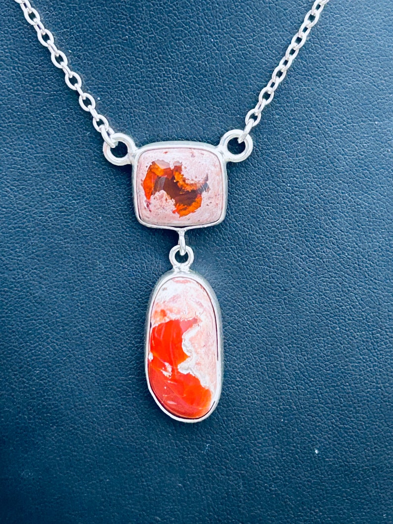 Opal Necklace, Fire Opal Necklace, Mexican Fire Opal Necklace, Natural ...