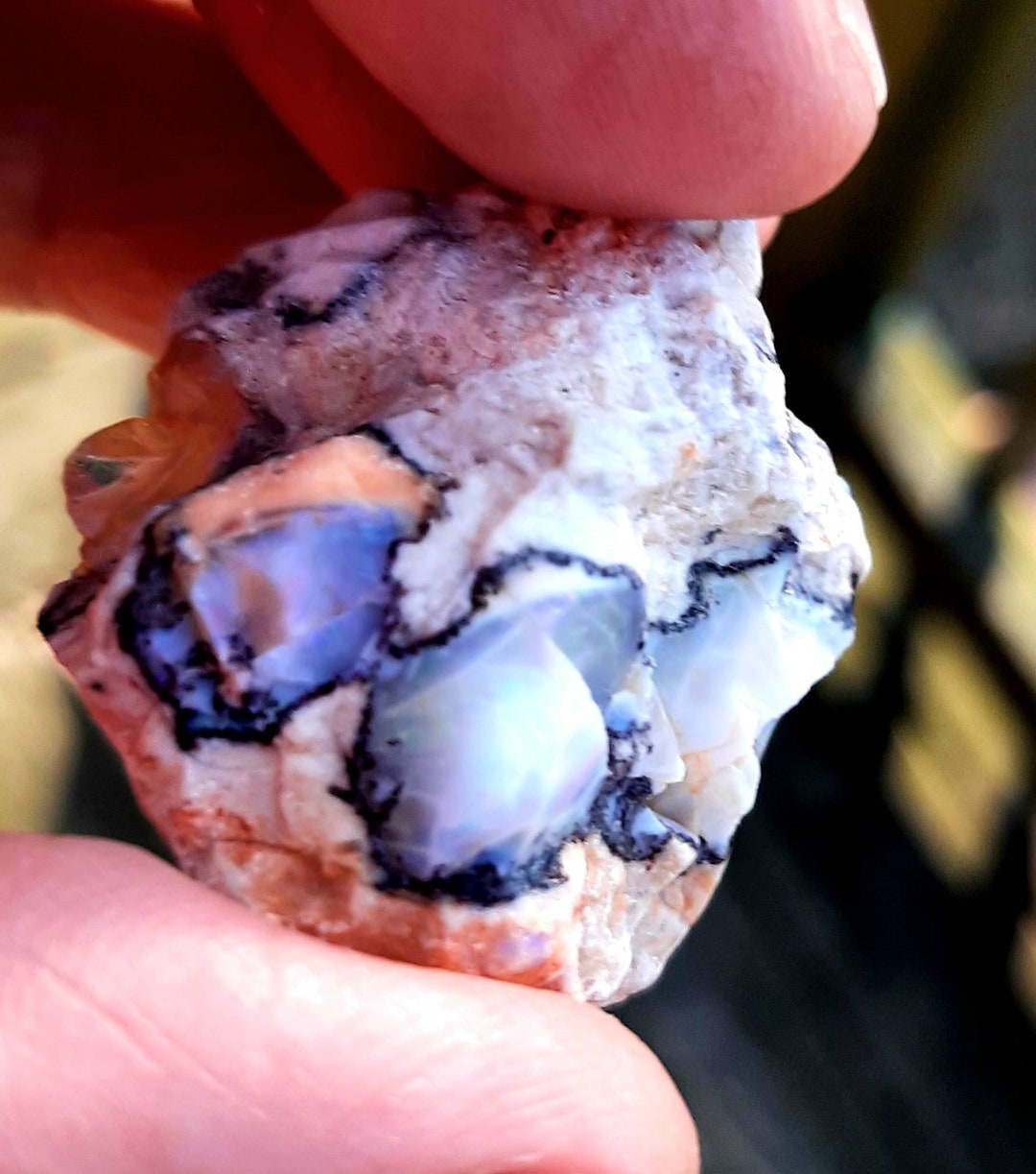 Fire Opal Matrix Crystal, 81 Ct Large Crystal Matrix Specimen, Mexican