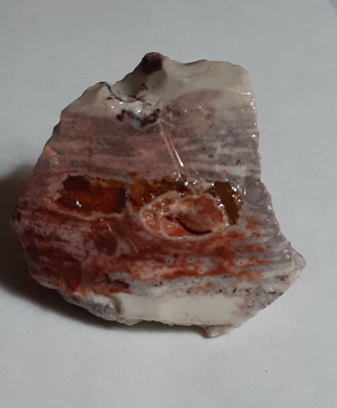 Fire Opal Matrix Crystal 125 Ct. Large Crystal Matrix Specimen Mexican