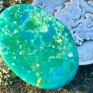 Blue Opal, Peruvian Blue Opal Gemstone, Crystal Blue Opal, Natural Andean Blue Opal, October Birthstone Opal, Natural Blue Opals 6.6 ct image 8