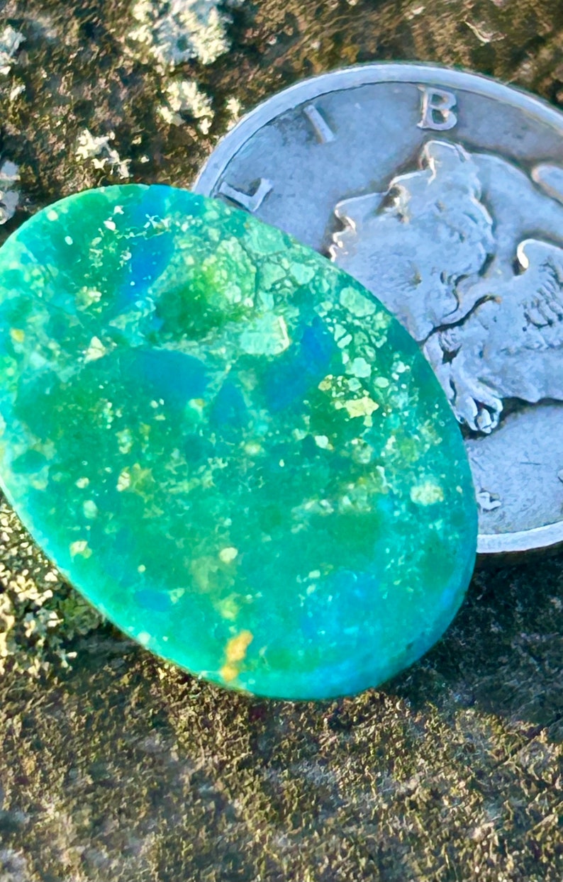 Blue Opal, Peruvian Blue Opal Gemstone, Crystal Blue Opal, Natural Andean Blue Opal, October Birthstone Opal, Natural Blue Opals 6.6 ct image 8