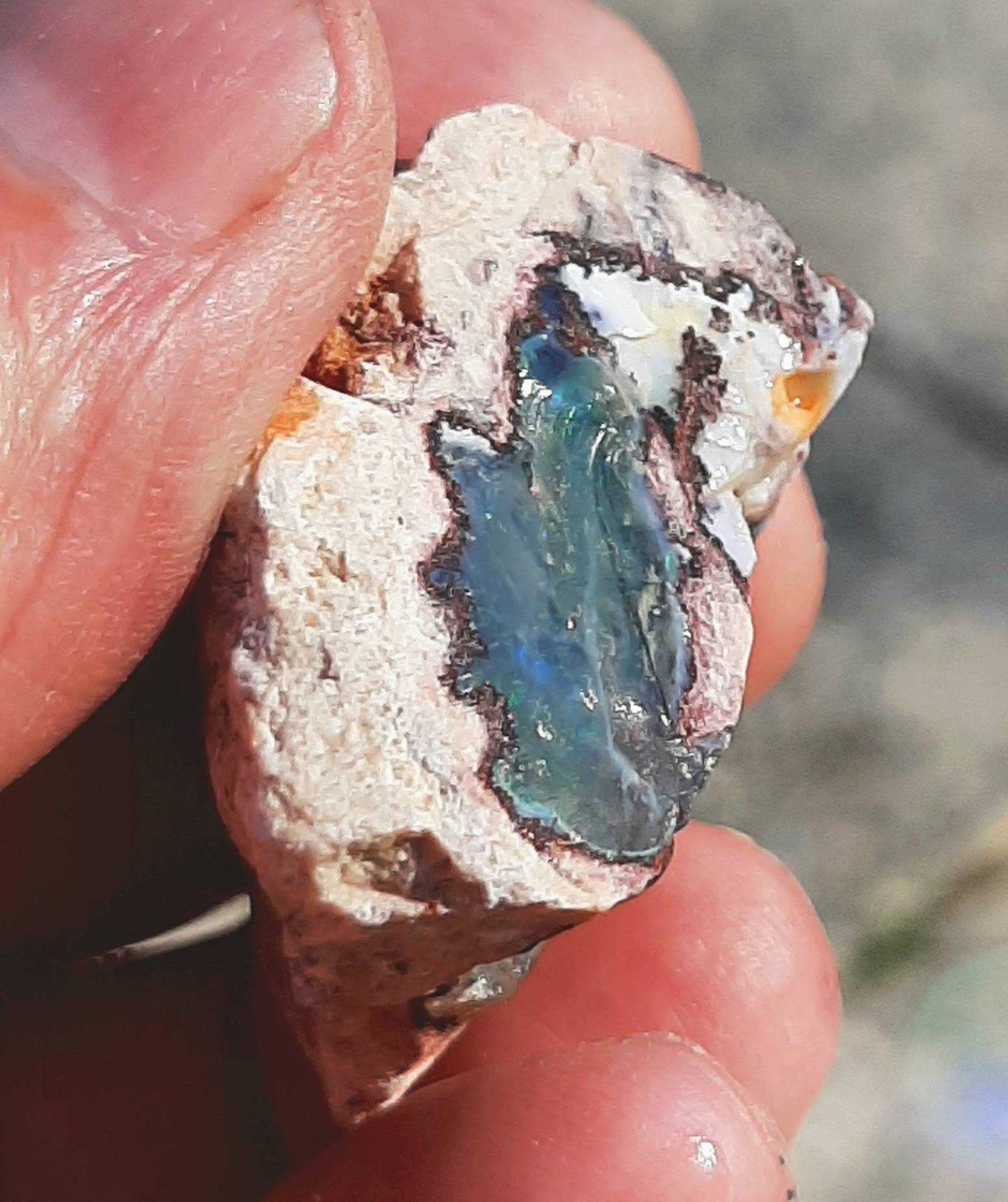 Fire Opal, Opal Matrix Crystal 95 Ct, Large Crystal Matrix Specimen