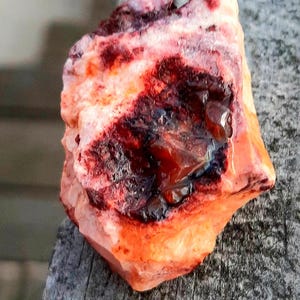Fire Opal, Opal Matrix Crystal 83 Ct, Large Crystal Opal Matrix, Mexican Fire Opal, Fascinating Loose Crystal Opal Specimen Metaphysical