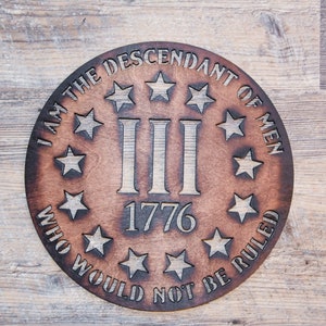 Patriotic 1776 Wooden Wall Art, USA image 1