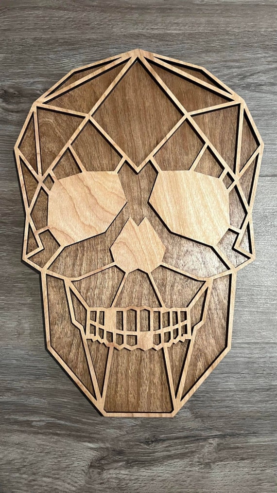 Geometric Skull Wall Decor Wall Art. Etsy