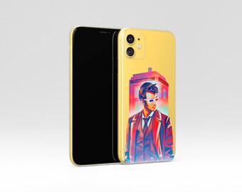 Noche estrellada Doctor Who Tardis Policía Caja teléfono caso para Samsung Galaxy S10+