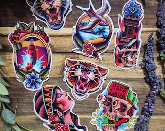 Traditional Tattoo Sticker Pack