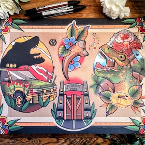 Jurassic Park | TATTOO Flash Print