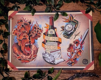 The Last Of Us tattoo flash print