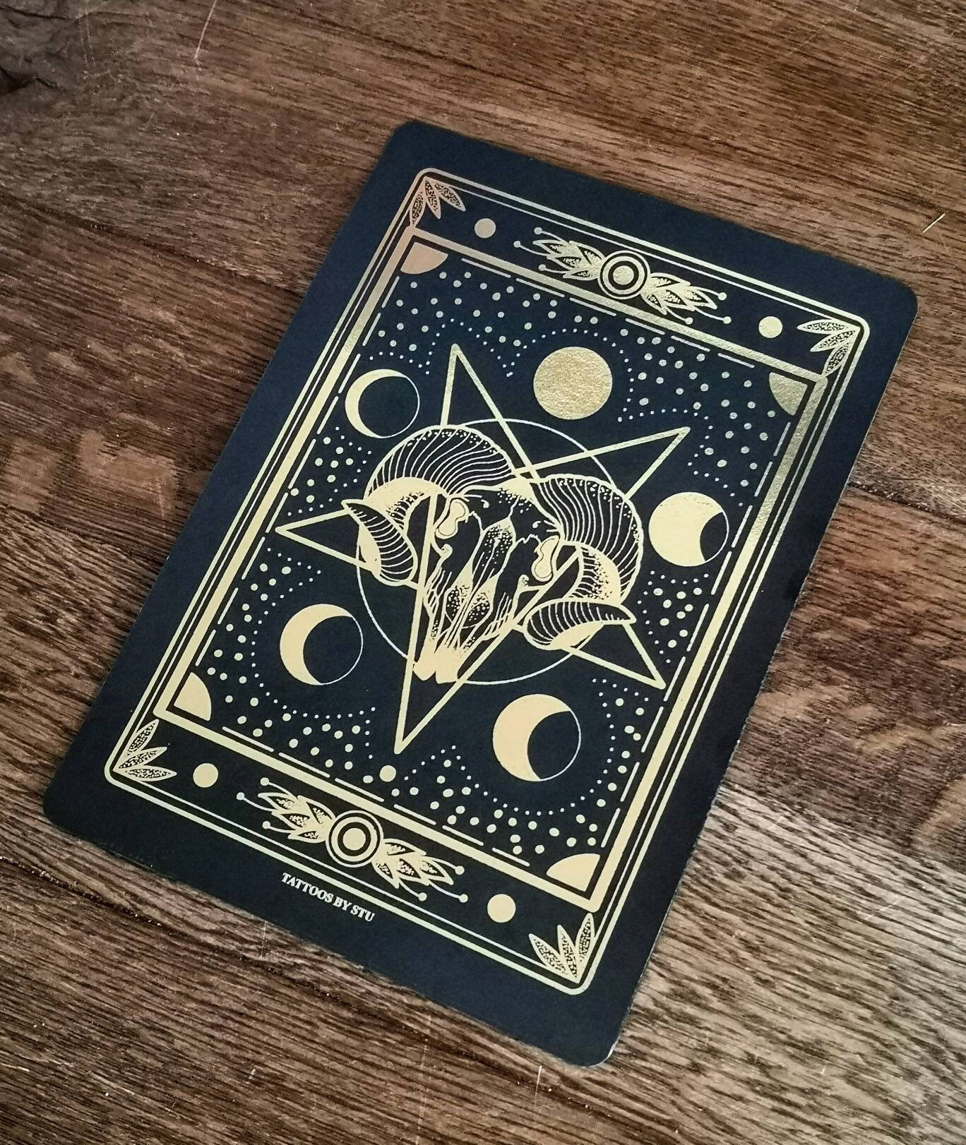 SET OF 3/ Tarot Card Style Gold Foiled Prints Etsy UK