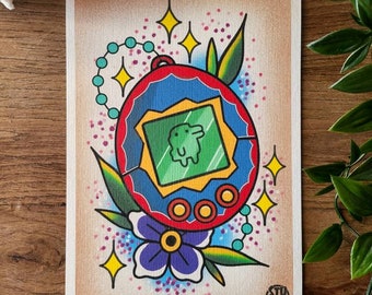 Tamagotchi Tattoo Print
