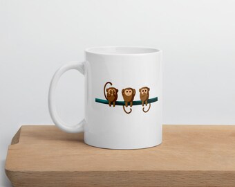 Three-Headed Scimmia Tazza Ceramic Mug Cup