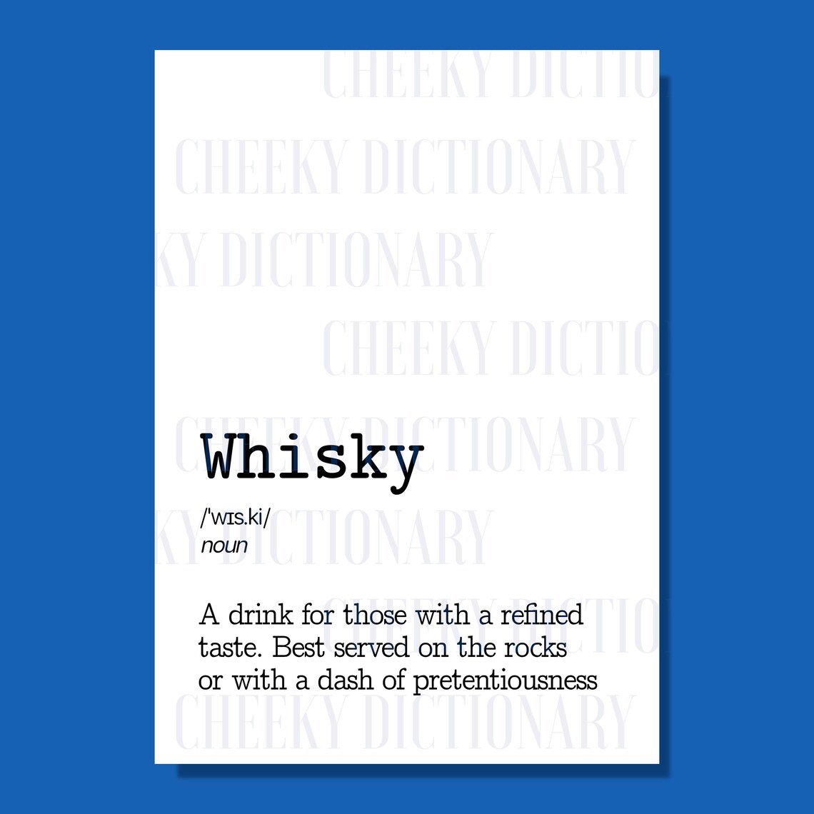 Whisky Dictionary Definition Printable Art Whisky Print Etsy