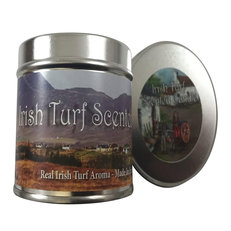 Irish Turf Scented Candle In Presentation Tin Etsy