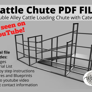 Cattle Loading Chute PDF FILE blueprint digital download, cattle chute plans, build your own cattle chute, diy cattle chute