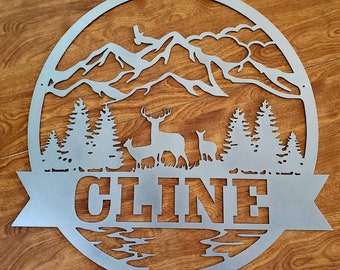 Personalized mountain sign, personalized mountain sign, name sign, sign for outdoors lover, name sign for nature lover