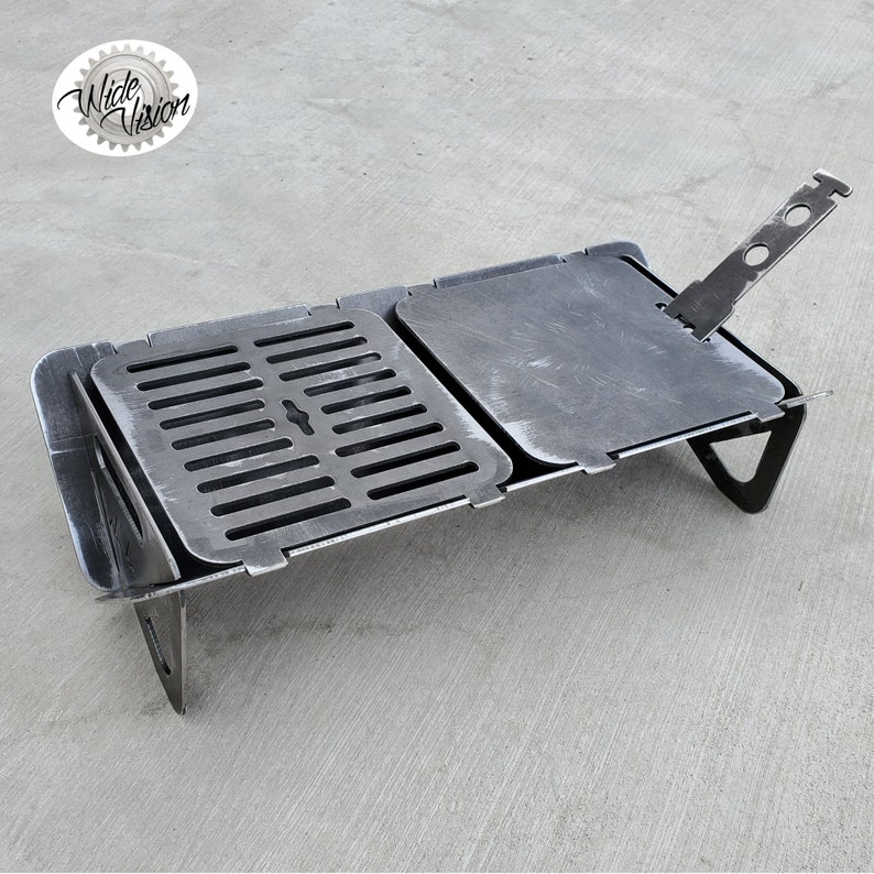 Double Burner Flat Pack Grill Etsy