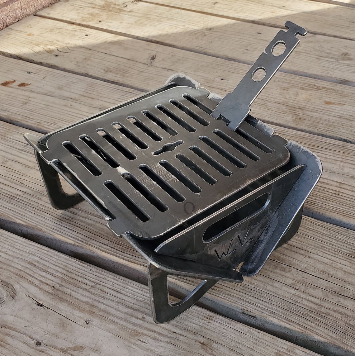 Flat Pack Mini Grill for backpacking camping and patio Etsy