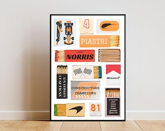 Mclaren Matchbox Print | Formula One Art | F1 Print | Digital Download