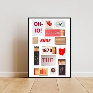 Impresión de Ohio Matchbox // Arte mural de Ohio // Descarga digital