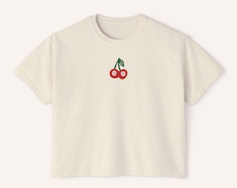 Top corto con cerezas de Ferrari // Camiseta de Fórmula 1 // Top corto con Charles Leclerc // Top corto con Lewis Hamilton