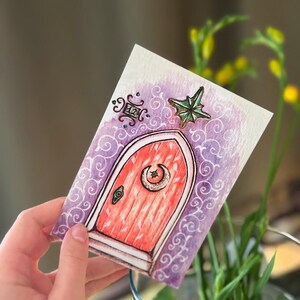 Set de cartes postales aquarelle Doors – Édition limitée (seulement 9 sets) – 9 Doors illustrés uniques – Reproductions d'art – Cadeau de papeterie de collection