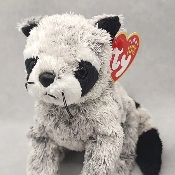 2001 ty beanie baby "bandito" retired  raccoon    bb25