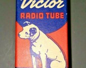 Vintage RCA Victor 12F5 GT Vacuum Radio Tube Nipper The Dog Graphics NOS