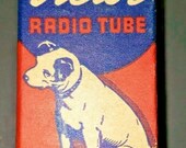 Vintage RCA Victor 6SA7 Vacuum Radio Tube Nipper The Dog Graphics NOS