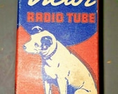 Vintage RCA Victor 7Y4 Vacuum Radio Tube Nipper The Dog Graphics NOS