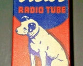 Vintage RCA Victor 12SF5 Vacuum Radio Tube Nipper The Dog Graphics NOS