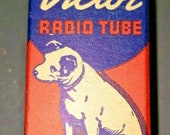 Vintage RCA Victor 6K8 Vacuum Radio Tube Nipper The Dog Graphics NOS