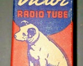 Vintage RCA Victor 6S07 Vacuum Radio Tube Nipper The Dog Graphics NOS